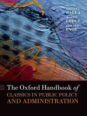 cover image of The Oxford Handbook of Classics in Public Policy and Administration